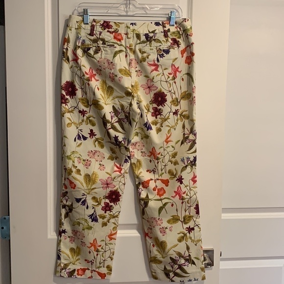 Lands End floral pants size 8 NWOT mid rise straight leg - Picture 5 of 14